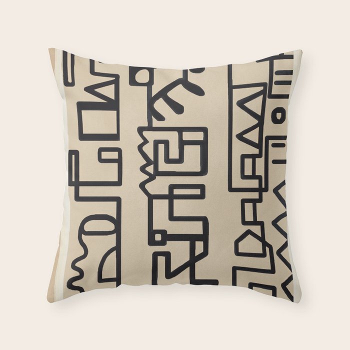 Abstract Line Movement 09 Throw Pillow Gallery Image 1