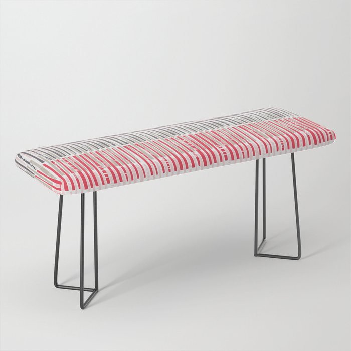 City life geometrics beams pearl pink Bench Gallery Image 1