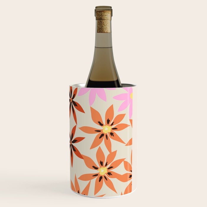 Colorful flowers. Abstract botanical art. Flower market. Tokyo exhibition print Wine Chiller Gallery Image 3