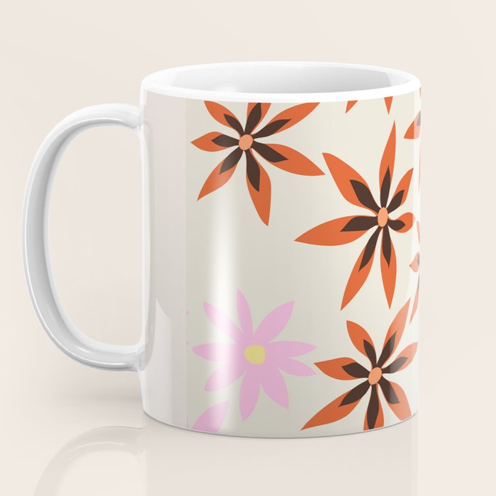 Colorful flowers. Abstract botanical art. Flower market. Tokyo exhibition print Coffee Mug Gallery Image 3