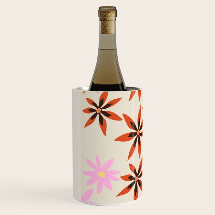 Colorful flowers. Abstract botanical art. Flower market. Tokyo exhibition print Wine Chiller Gallery Image 2