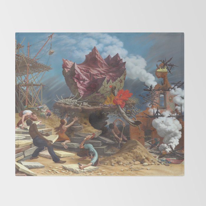 Peter Blume - The Rock Throw Blanket Gallery Image 2