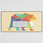 Fractal Geometric bear Desk Mat Gallery Image 1