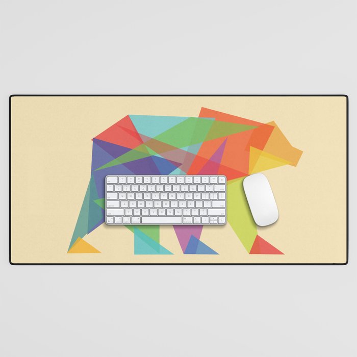 Fractal Geometric bear Desk Mat Gallery Image 1