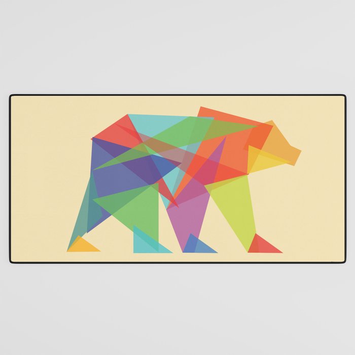 Fractal Geometric bear Desk Mat Gallery Image 3
