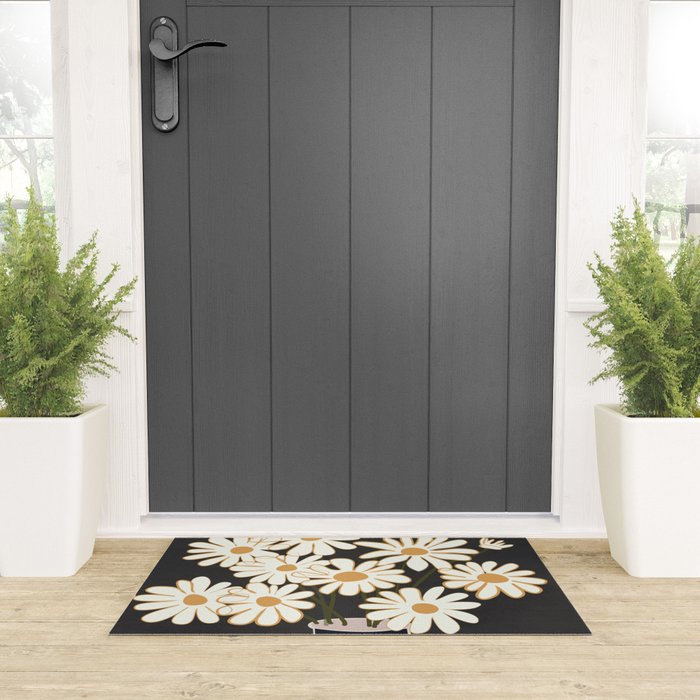 White Daisy Bouquets in Vase 4 Welcome Mat Gallery Image 3