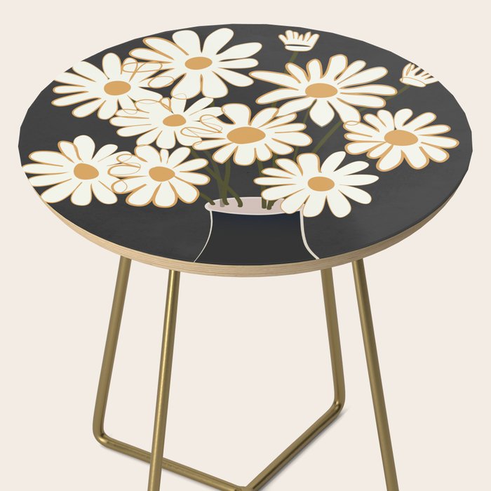 White Daisy Bouquets in Vase 4 Side Table Gallery Image 2