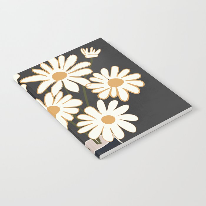 White Daisy Bouquets in Vase 4 Notebook Gallery Image 1