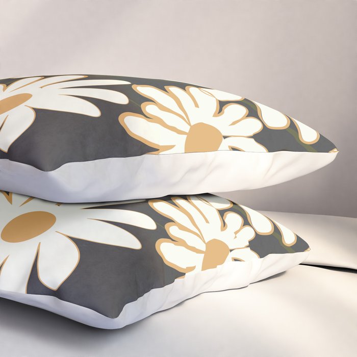 White Daisy Bouquets in Vase 4 Pillow Sham Gallery Image 3