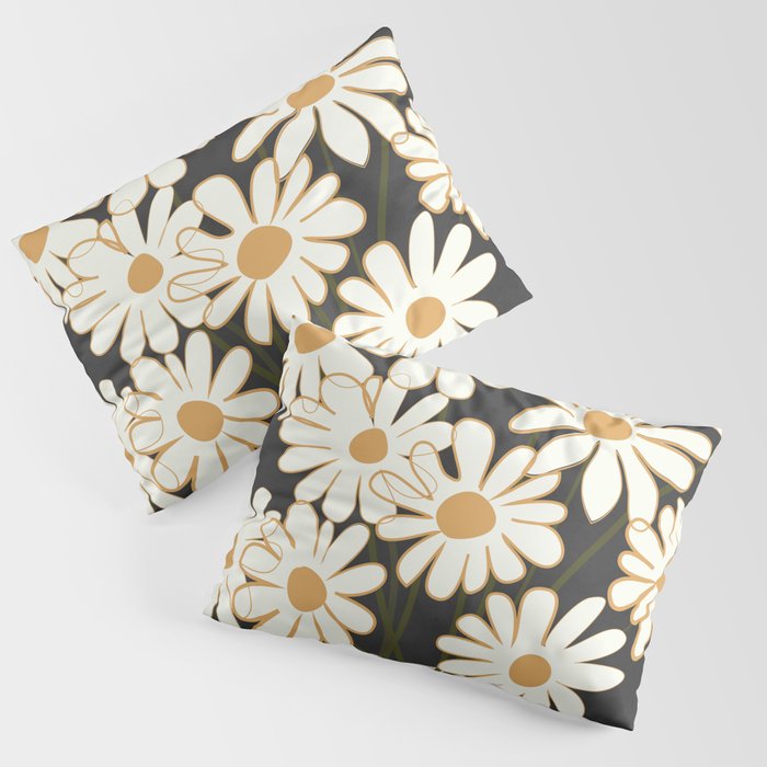 White Daisy Bouquets in Vase 4 Pillow Sham Gallery Image 3
