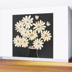 White Daisy Bouquets in Vase 4 Wall Mural Gallery Image 2