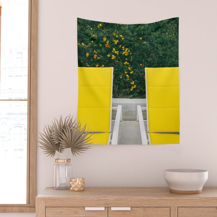 Poolside in Palm Springs Wall Tapestry Gallery Image 2