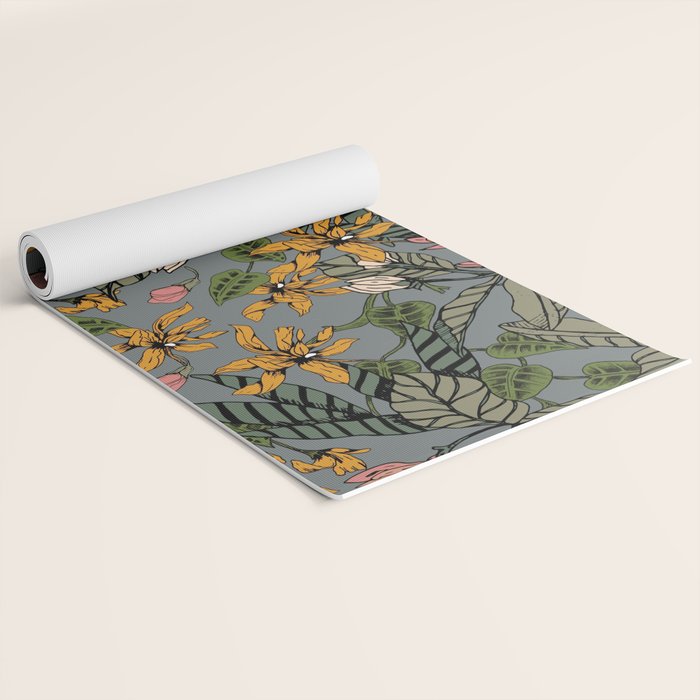 blooming flower botanical Yoga Mat Gallery Image 2
