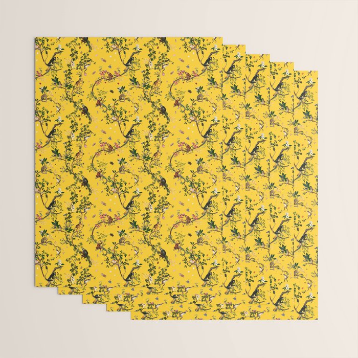 Monkey World Yellow Wrapping Paper Gallery Image 3