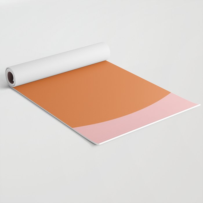 Groovy Dot Pink and Orange Minimalist Yoga Mat Gallery Image 2