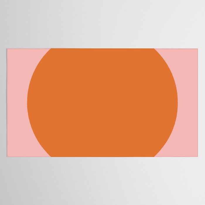 Groovy Dot Pink and Orange Minimalist Tablecloth Gallery Image 2