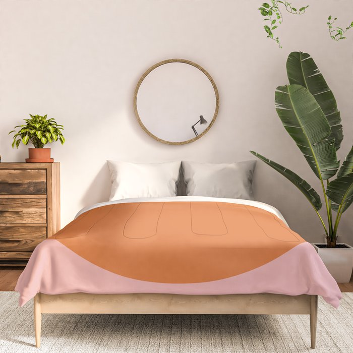 Groovy Dot Pink and Orange Minimalist Comforter Gallery Image 3
