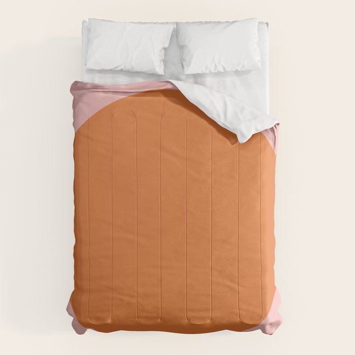 Groovy Dot Pink and Orange Minimalist Comforter Gallery Image 1