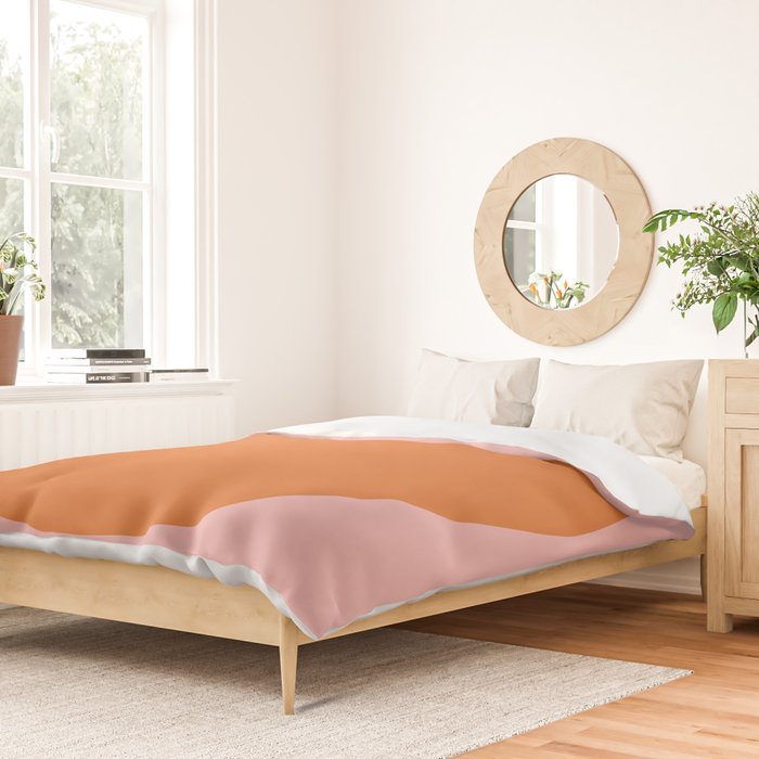 Groovy Dot Pink and Orange Minimalist Duvet Cover Gallery Image 2