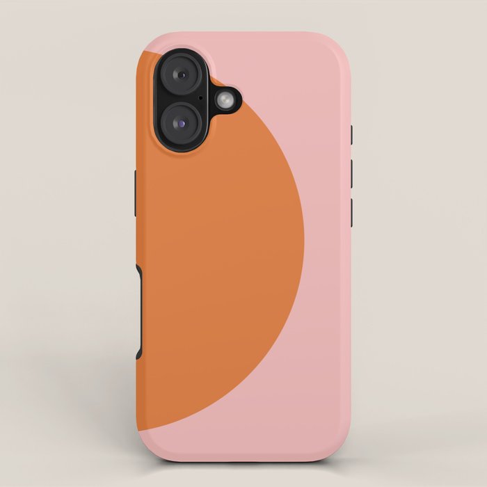 Groovy Dot Pink and Orange Minimalist iPhone Case Gallery Image 1