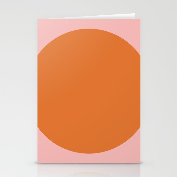 Groovy Dot Pink and Orange Minimalist Stationery Card Gallery Image 2