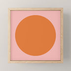 Groovy Dot Pink and Orange Minimalist Mini Art Print Gallery Image 1