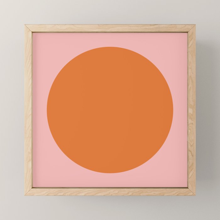 Groovy Dot Pink and Orange Minimalist Mini Art Print Gallery Image 1