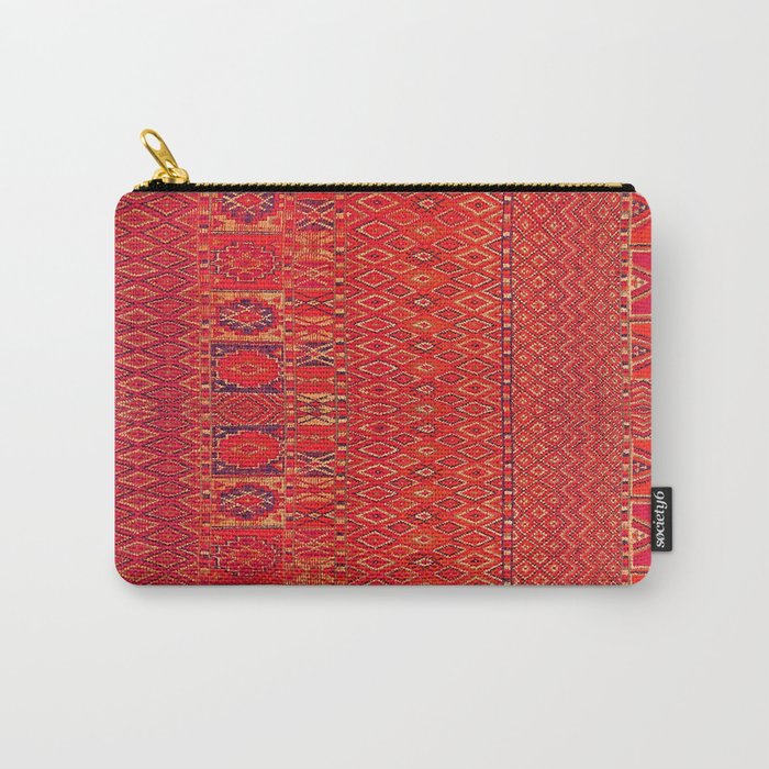 Orange Traditional Moroccan Berber Rug Design B30 Carry All Pouch Gallery Image 1
