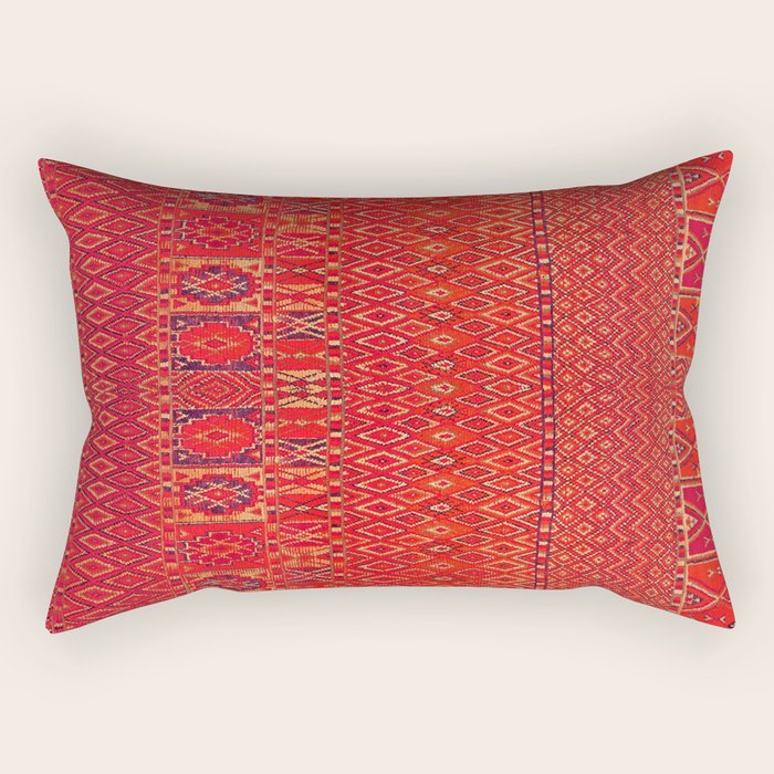 Orange Traditional Moroccan Berber Rug Design B30 Rectangular Pillow Gallery Image 2