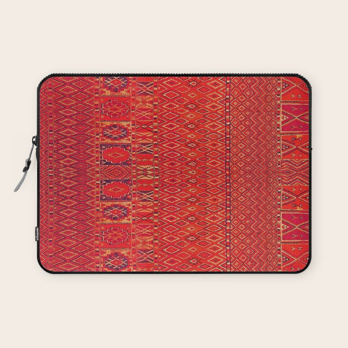 Orange Traditional Moroccan Berber Rug Design B30 Laptop Sleeve Gallery Image 1