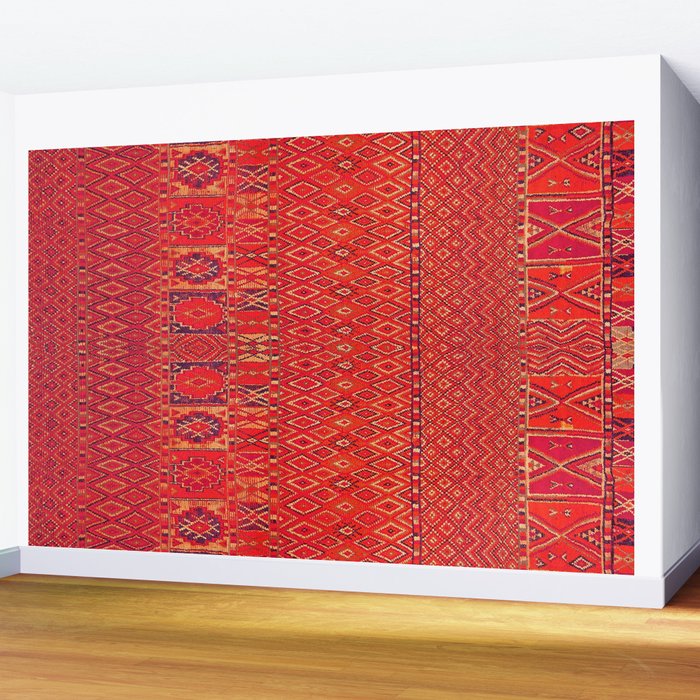 Orange Traditional Moroccan Berber Rug Design B30 Wall Mural Gallery Image 2