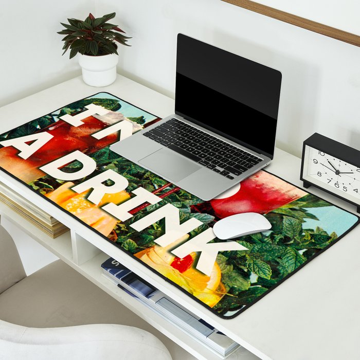 I need a drink (Cocktail time!) Desk Mat Gallery Image 2