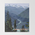 North Cascades National Park, Vintage Throw Blanket Gallery Image 2