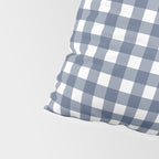 Gingham Plaid Pattern in Navy Blue and White Pillow Sham Gallery Image 4