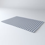 Gingham Plaid Pattern in Navy Blue and White Rug Gallery Image 3