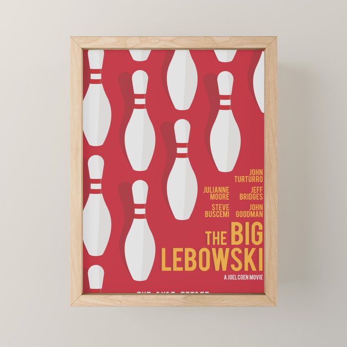 The Big Lebowski, alternative movie poster, Coen brothers film, Jeff Bridges is the dude Mini Art Print Gallery Image 1