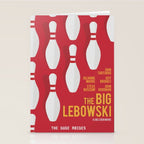 The Big Lebowski, alternative movie poster, Coen brothers film, Jeff Bridges is the dude Stationery Card Gallery Image 2