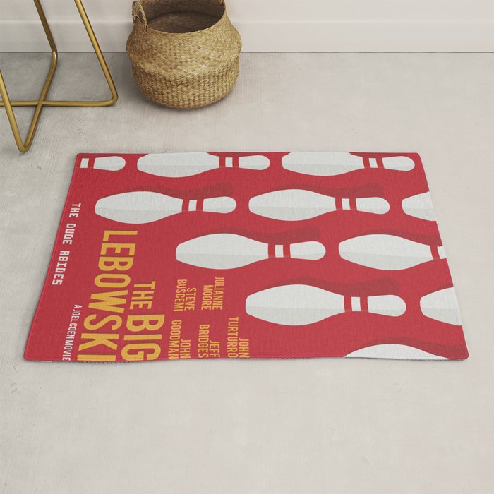 The Big Lebowski, alternative movie poster, Coen brothers film, Jeff Bridges is the dude Rug Gallery Image 1
