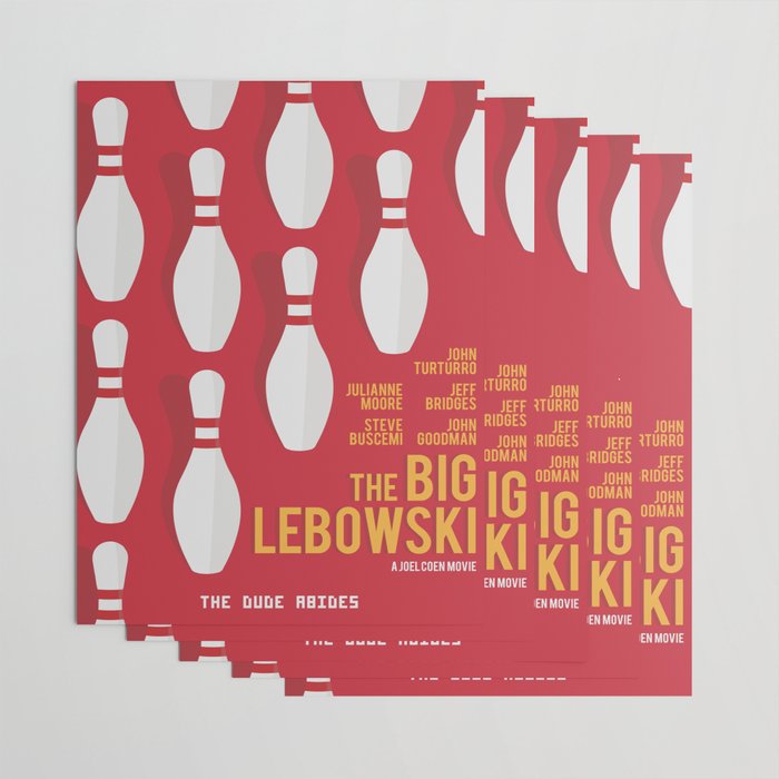 The Big Lebowski, alternative movie poster, Coen brothers film, Jeff Bridges is the dude Wrapping Paper Gallery Image 3