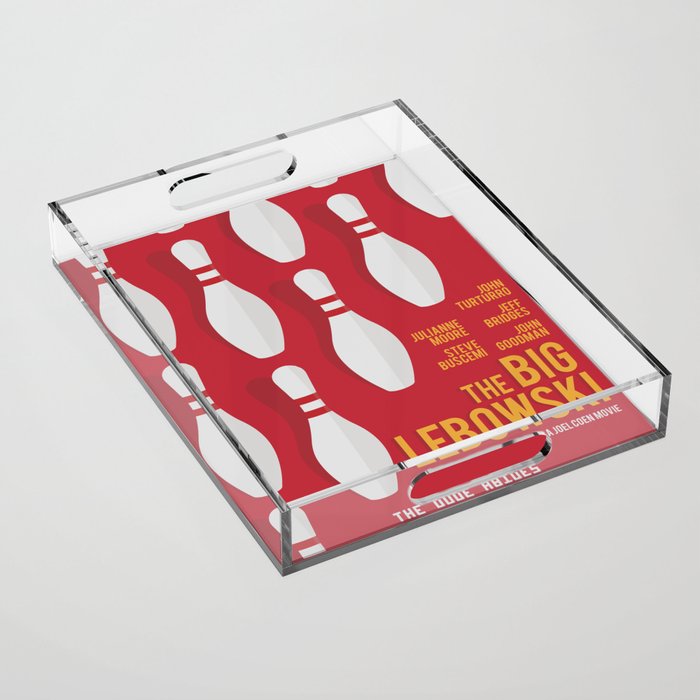 The Big Lebowski, alternative movie poster, Coen brothers film, Jeff Bridges is the dude Acrylic Tray Gallery Image 1