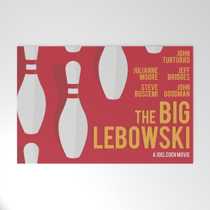 The Big Lebowski, alternative movie poster, Coen brothers film, Jeff Bridges is the dude Welcome Mat Gallery Image 1