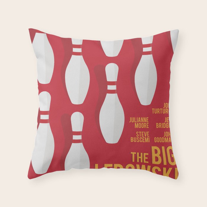 The Big Lebowski, alternative movie poster, Coen brothers film, Jeff Bridges is the dude Throw Pillow Gallery Image 1