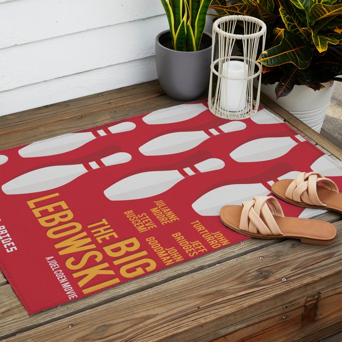 The Big Lebowski, alternative movie poster, Coen brothers film, Jeff Bridges is the dude Outdoor Rug Gallery Image 2