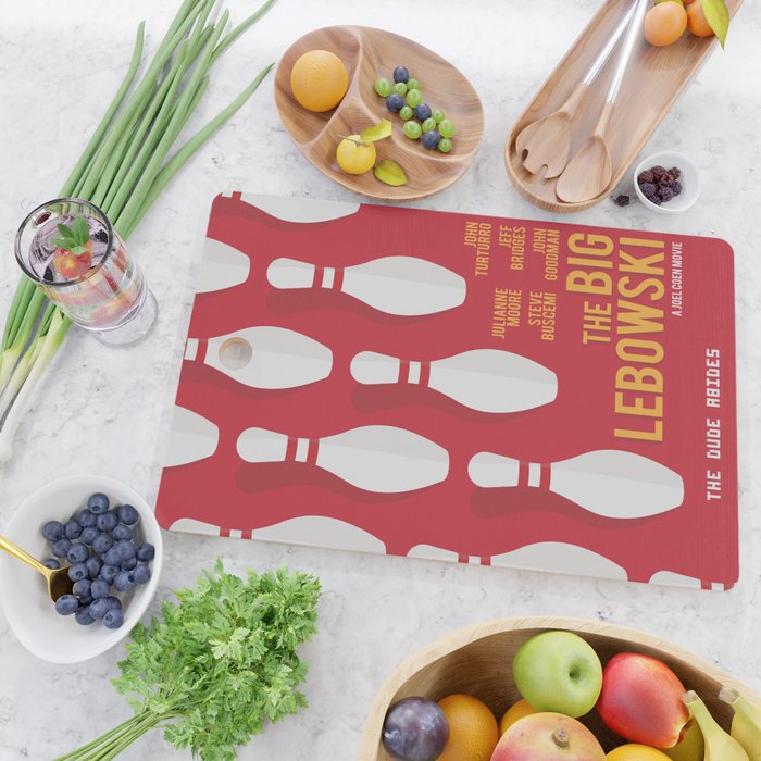 The Big Lebowski, alternative movie poster, Coen brothers film, Jeff Bridges is the dude Cutting Board Gallery Image 2