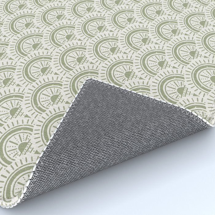 Surfside Deco . Lush Green on Neutral Rug Gallery Image 4