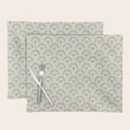Surfside Deco . Lush Green on Neutral Placemat Gallery Image 1