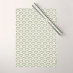 Surfside Deco . Lush Green on Neutral Wrapping Paper Gallery Image 1