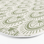 Surfside Deco . Lush Green on Neutral Bath Mat Gallery Image 3