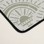 Surfside Deco . Lush Green on Neutral Desk Mat Gallery Image 4