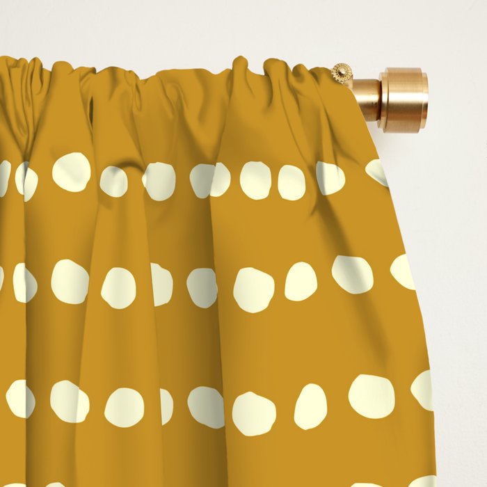 Spotted, African Pattern in Yellow Window Curtain Gallery Image 2